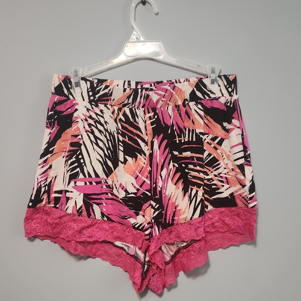 Torrid Pink Lace Trim Shorts